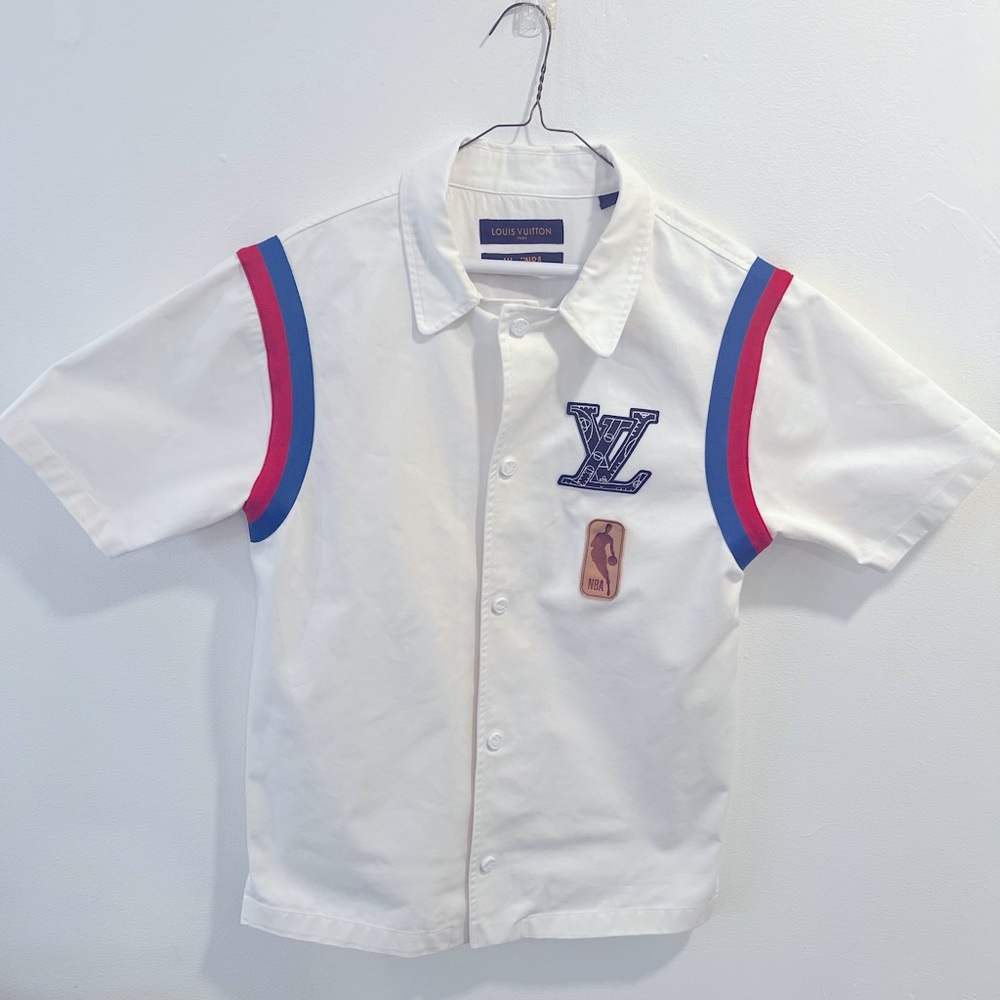 LOUIS VUITTON x NBA White SHORT SLEEVE SHIRT - Picture 5 of 10